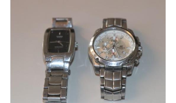 2 div horloges CASIO, wo EDF 524, werking niet gekend, met gebruikssporen